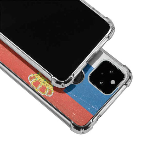 Serbia Flag Distressed Google Pixel 5a 5G Clear Case