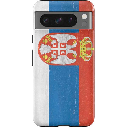 Serbia Flag Distressed Google Pixel 8 Pro Impact Case