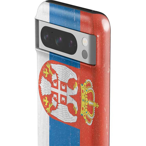 Serbia Flag Distressed Google Pixel 8 Pro Impact Case