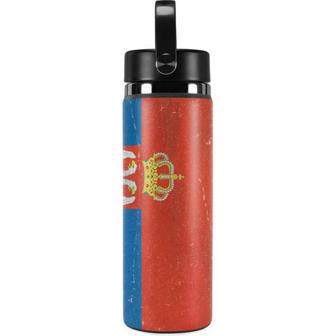 Serbia Flag Distressed Hydro Flask 20oz Wide Mouth Skin