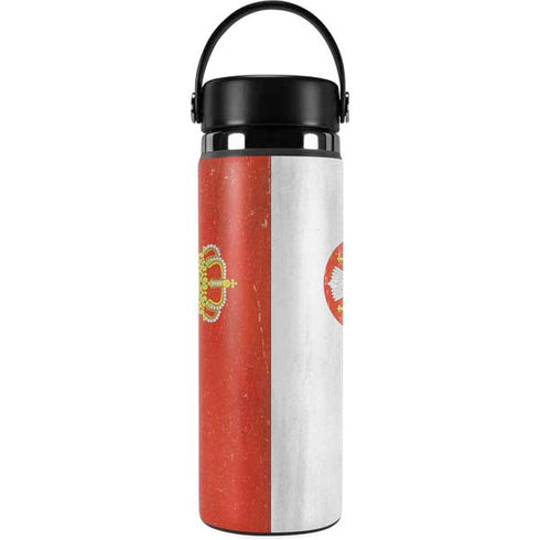 Serbia Flag Distressed Hydro Flask 20oz Wide Mouth Skin
