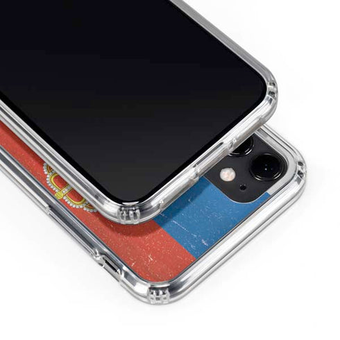 Serbia Flag Distressed iPhone 11 Clear Case