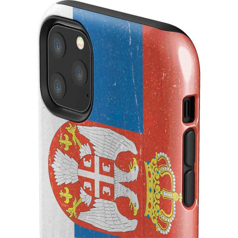 Serbia Flag Distressed iPhone 11 Pro Max Impact Case