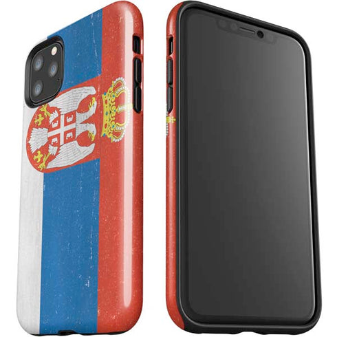 Serbia Flag Distressed iPhone 11 Pro Max Impact Case