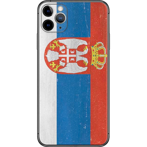 Serbia Flag Distressed iPhone 11 Pro Max Skin