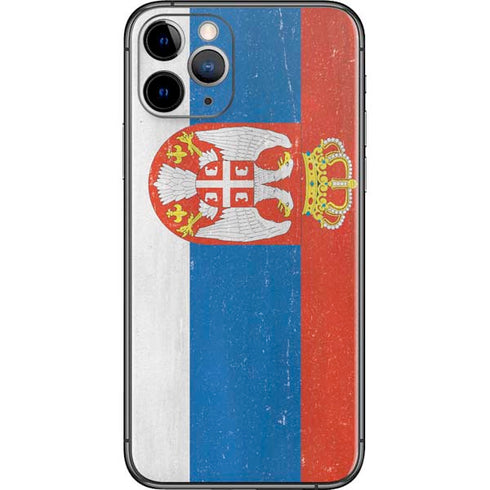 Serbia Flag Distressed iPhone 11 Pro Skin