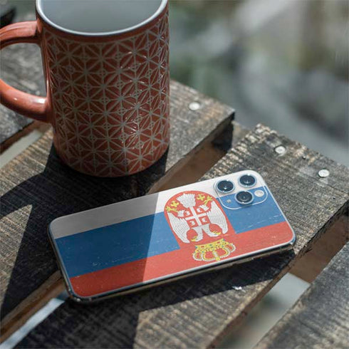 Serbia Flag Distressed iPhone 11 Pro Skin