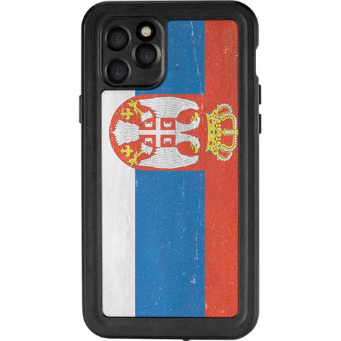 Serbia Flag Distressed iPhone 11 Pro Waterproof Case