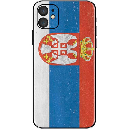 Serbia Flag Distressed iPhone 11 Skin