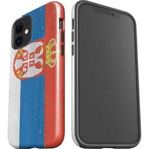 Serbia Flag Distressed iPhone 12 Mini Impact Case