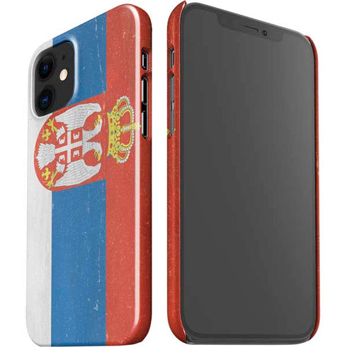 Serbia Flag Distressed iPhone 12 Mini Lite Case