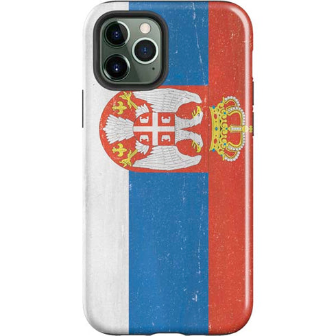 Serbia Flag Distressed iPhone 12 Pro Impact Case