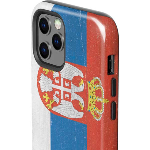 Serbia Flag Distressed iPhone 12 Pro Max Impact Case