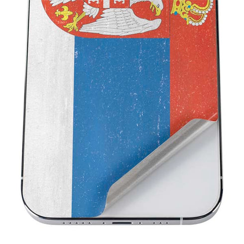 Serbia Flag Distressed iPhone 12 Pro Max Skin