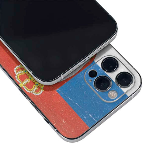 Serbia Flag Distressed iPhone 12 Pro Max Skin