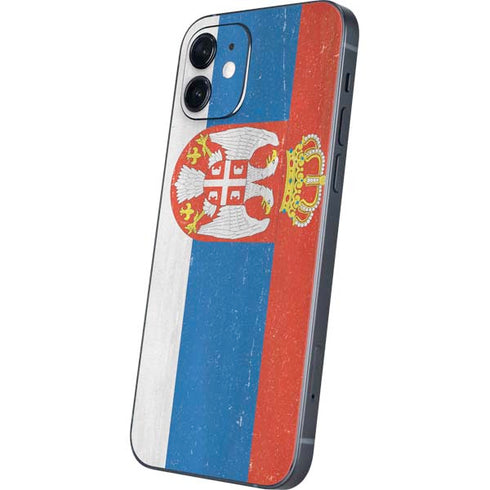 Serbia Flag Distressed iPhone 12 Skin