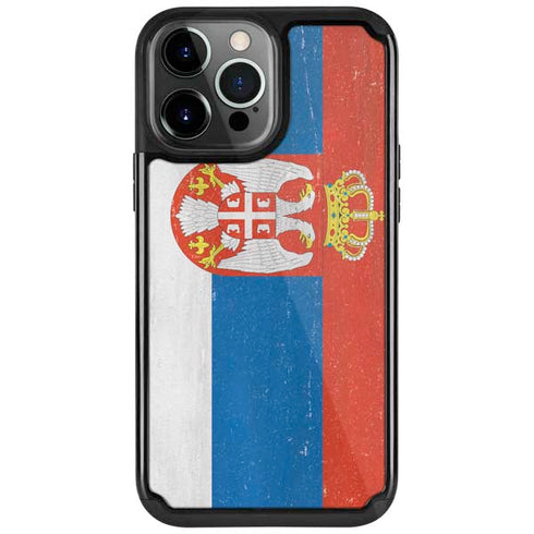 Serbia Flag Distressed iPhone 13 Pro Cargo Case