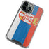 Serbia Flag Distressed iPhone 13 Pro Clear Case