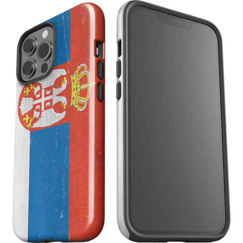 Serbia Flag Distressed iPhone 13 Pro Max Impact Case