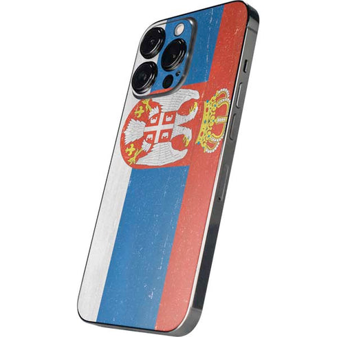 Serbia Flag Distressed iPhone 13 Pro Max Skin