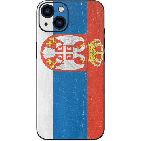 Serbia Flag Distressed iPhone 14 Skin