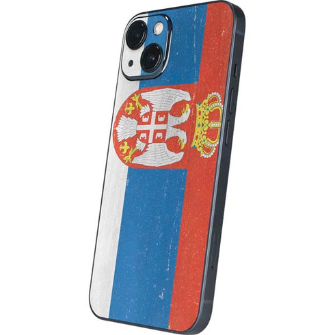 Serbia Flag Distressed iPhone 14 Skin