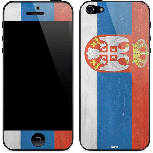 Serbia Flag Distressed iPhone 5/5s/5SE Skin