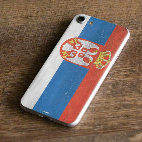 Serbia Flag Distressed iPhone 7 Skin