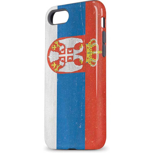Serbia Flag Distressed iPhone 8 Pro Case