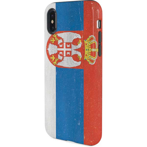 Serbia Flag Distressed iPhone X Pro Case
