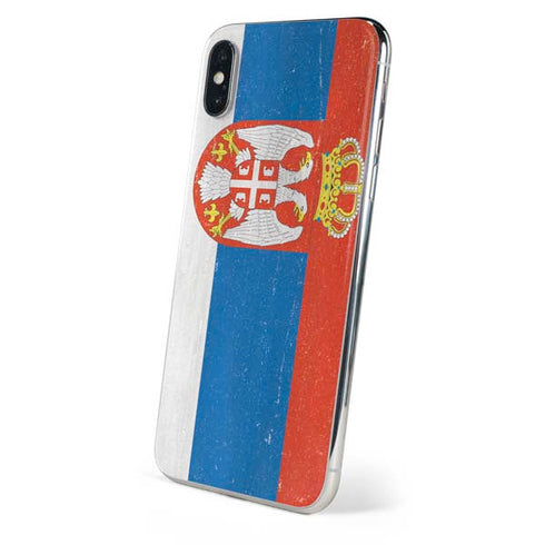 Serbia Flag Distressed iPhone X Skin