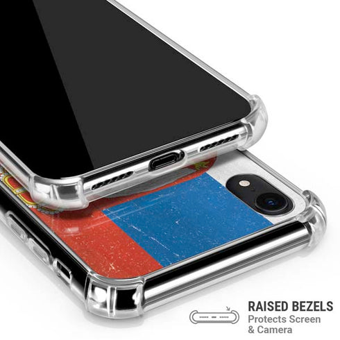 Serbia Flag Distressed iPhone XR Clear Case