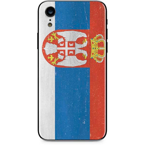 Serbia Flag Distressed iPhone XR Skin