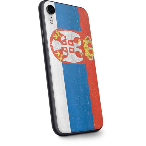 Serbia Flag Distressed iPhone XR Skin