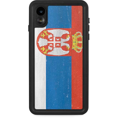 Serbia Flag Distressed iPhone XR Waterproof Case