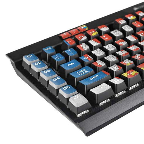 Serbia Flag Distressed K95 RGB PLATINUM Mechanical Gaming Keyboard Skin