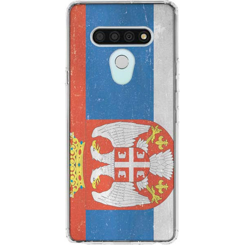Serbia Flag Distressed LG Stylo 6 Clear Case