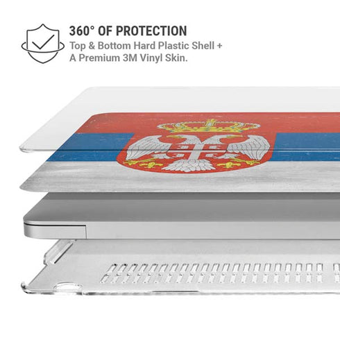 Serbia Flag Distressed MacBook Air 13in M1 (2021) Case plus Skin
