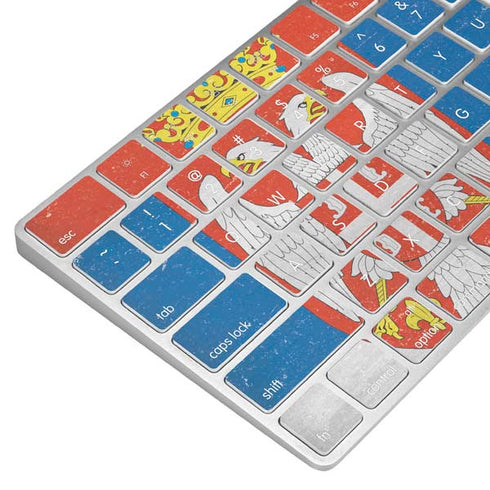 Serbia Flag Distressed Magic Keyboard Skin