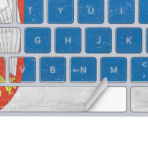 Serbia Flag Distressed Magic Keyboard Skin