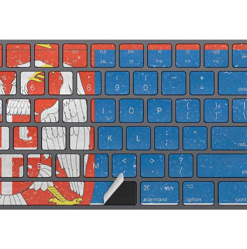 Serbia Flag Distressed Magic Keyboard with Numeric Keypad Skin