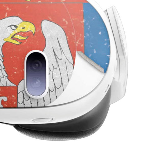 Serbia Flag Distressed Meta Quest 3  Skin