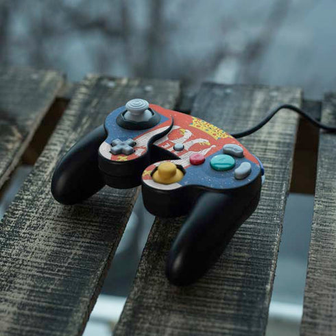 Serbia Flag Distressed Nintendo GameCube Controller Skin
