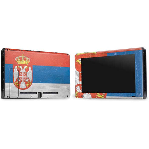 Serbia Flag Distressed Nintendo Switch Bundle Skin
