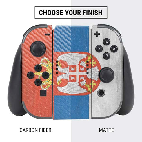 Serbia Flag Distressed Nintendo Switch Bundle Skin