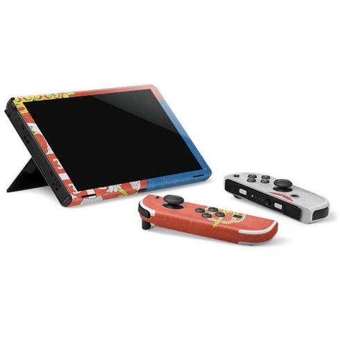 Serbia Flag Distressed Nintendo Switch OLED (2021) Skin