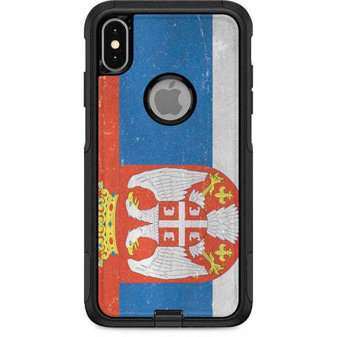 Serbia Flag Distressed Otterbox Commuter iPhone Skin