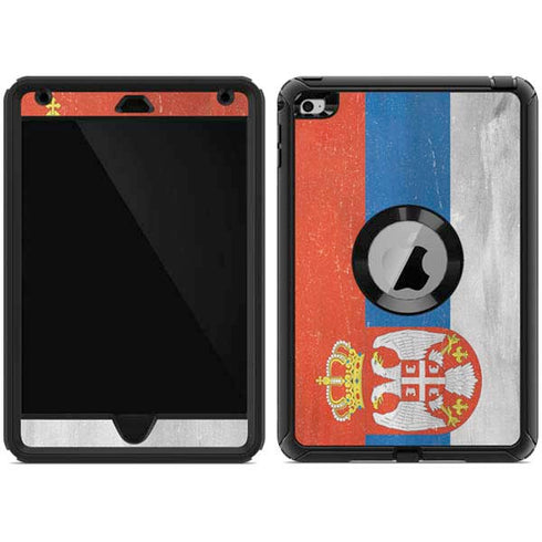 Serbia Flag Distressed Otterbox Defender iPad Skin