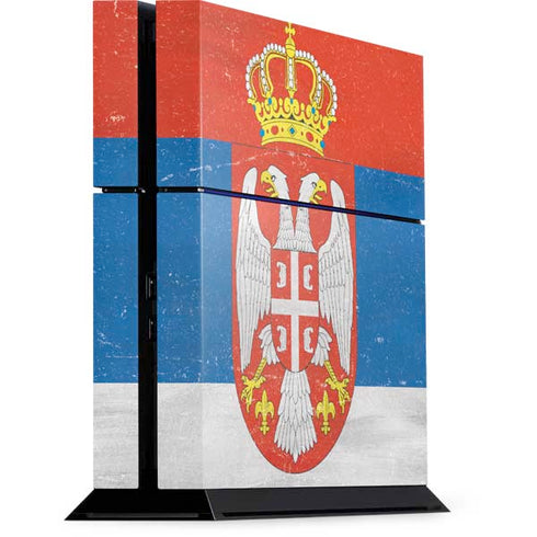 Serbia Flag Distressed PS4 Console Skin