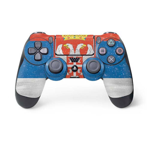Serbia Flag Distressed PS4 Controller Skin